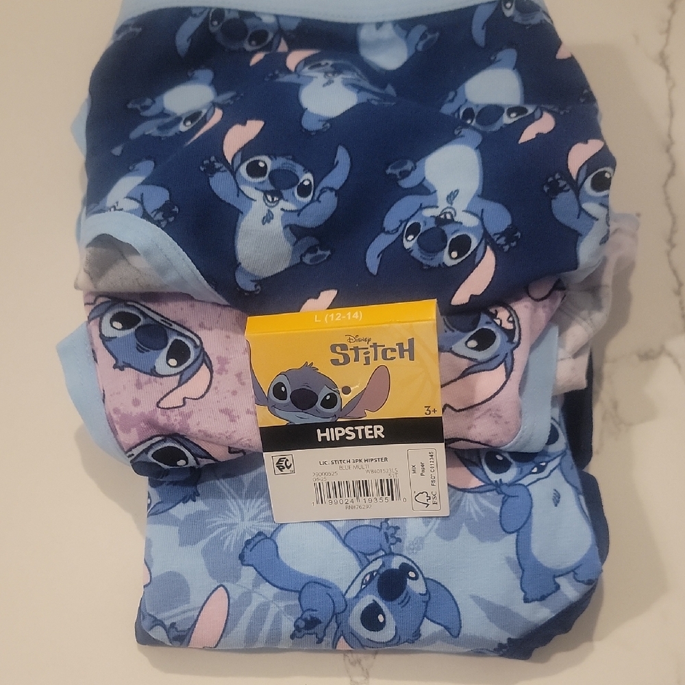 Disney Stitch Blue Hipster Set Tag Came Off But Brand New Never Worn